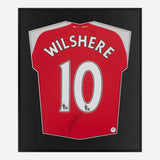 Framed Wilshere Signed Arsenal Shirt, Red Home 10 [Lite]