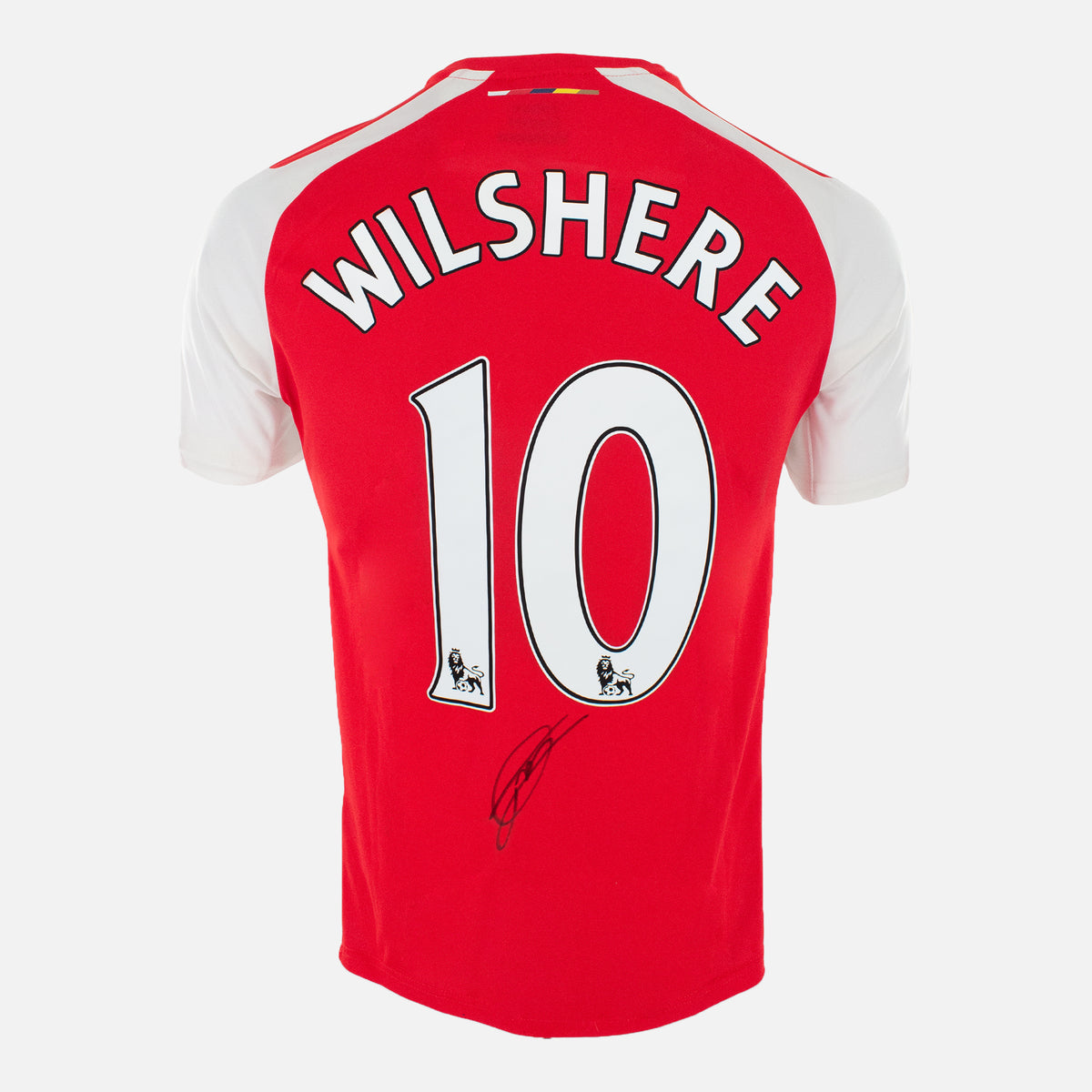 Jack Wilshere Signed Arsenal Shirt 2014-15 Home [10] — Arsenal signed shirt from the 2014 to 2015 season | The Vault