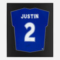 Framed James Justin Signed Shirt, Leicester City Home [Lite]