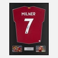 Framed James Milner Signed Liverpool Shirt 2019-20 Home [Classic]