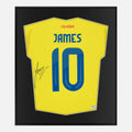 Framed James Rodriguez Signed Shirt, Colombia Copa America 2024 [Lite]