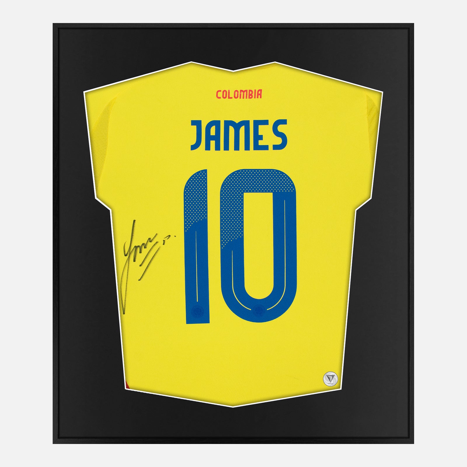 James Rodriguez 商品 Framed James Rodriguez Signed Shirt, Colombia Copa America 2024 [Lite]