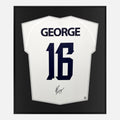 Framed Jamie George Signed England Shirt [Lite]