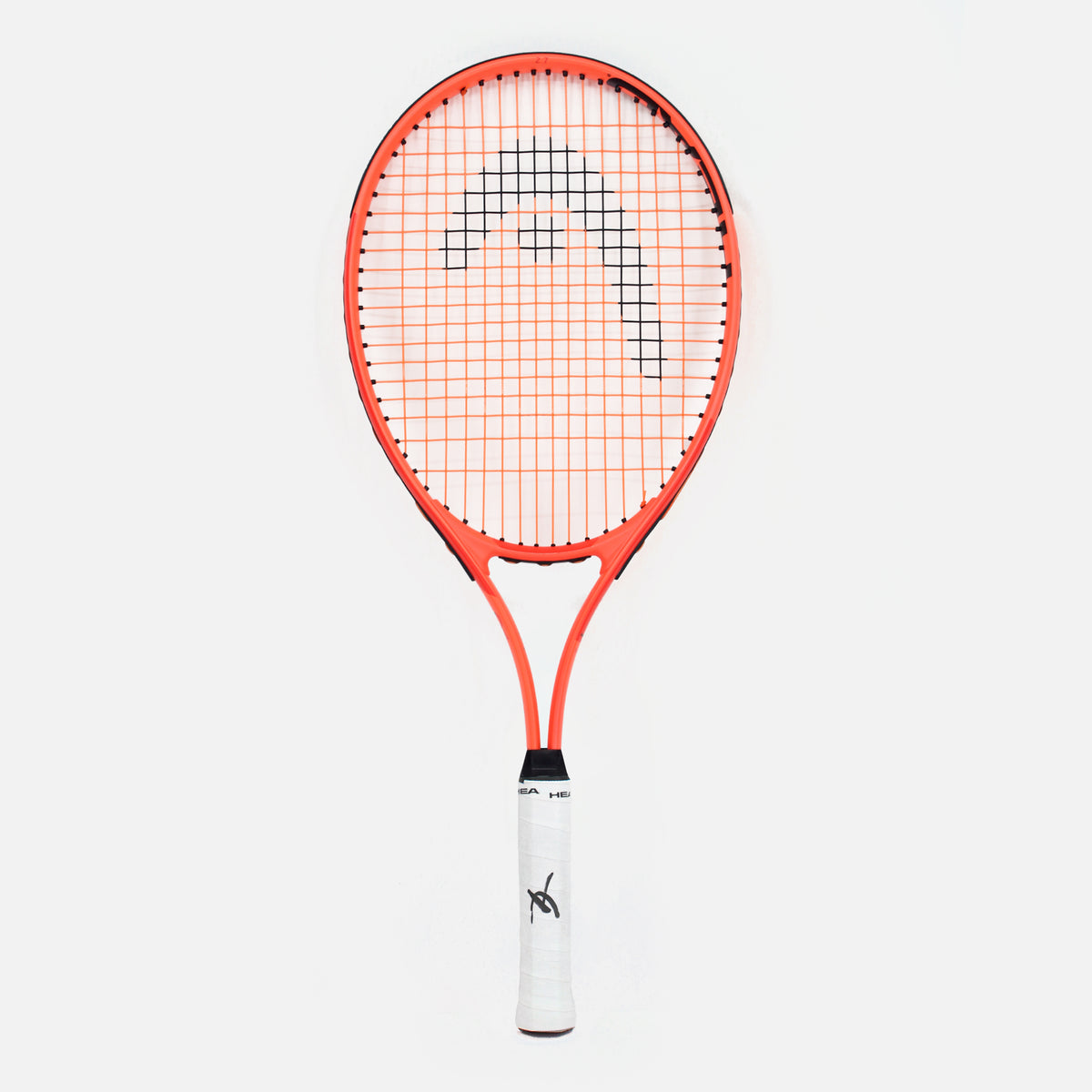 Jannik Sinner Signed Tennis Racket Head Orange — Displaying your Jannik Sinner signed tennis racket | The Vault