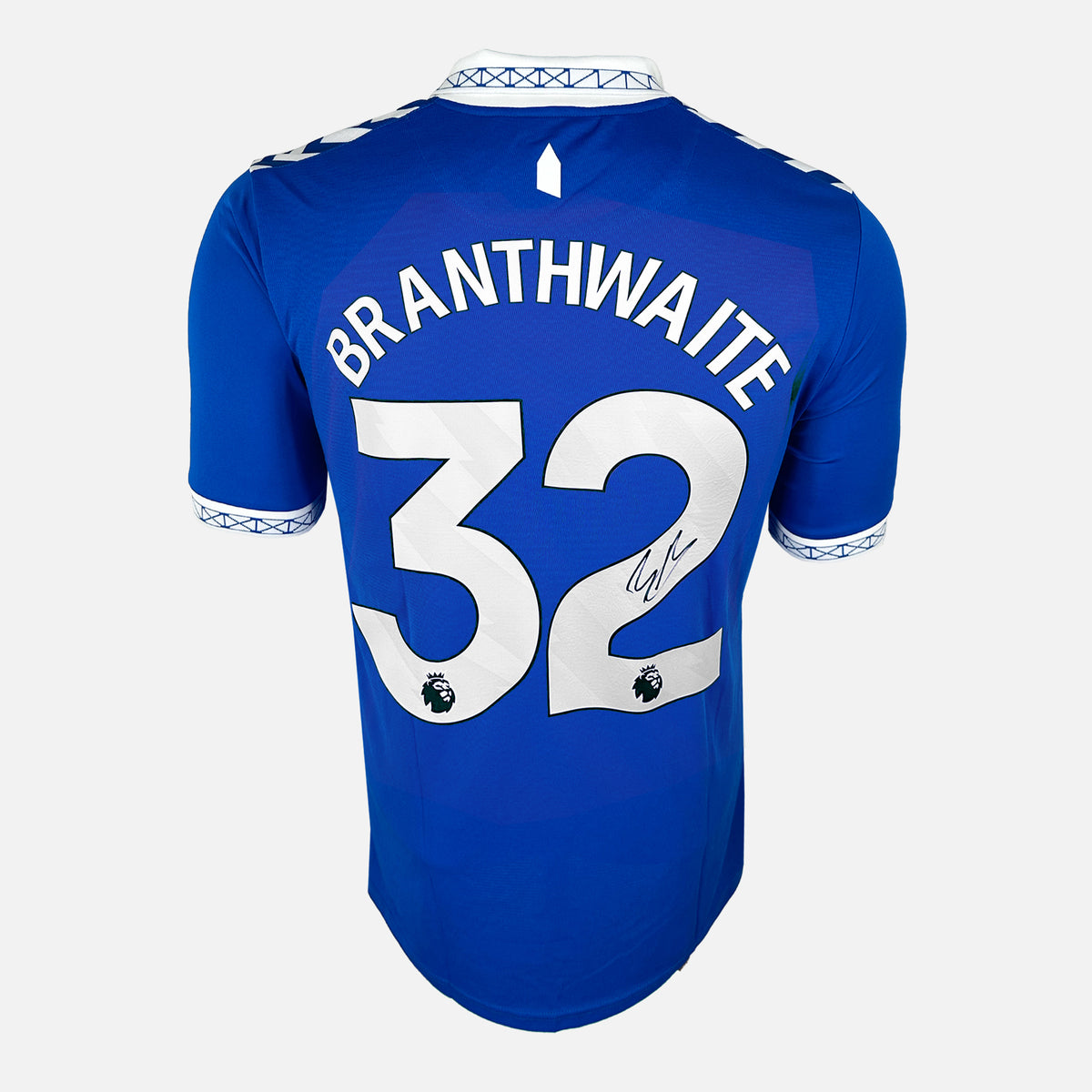 Jarrad Branthwaite Signed Everton Shirt 2023-24 Home [32] — Everton signed shirt from the 2023 to 2024 season | The Vault