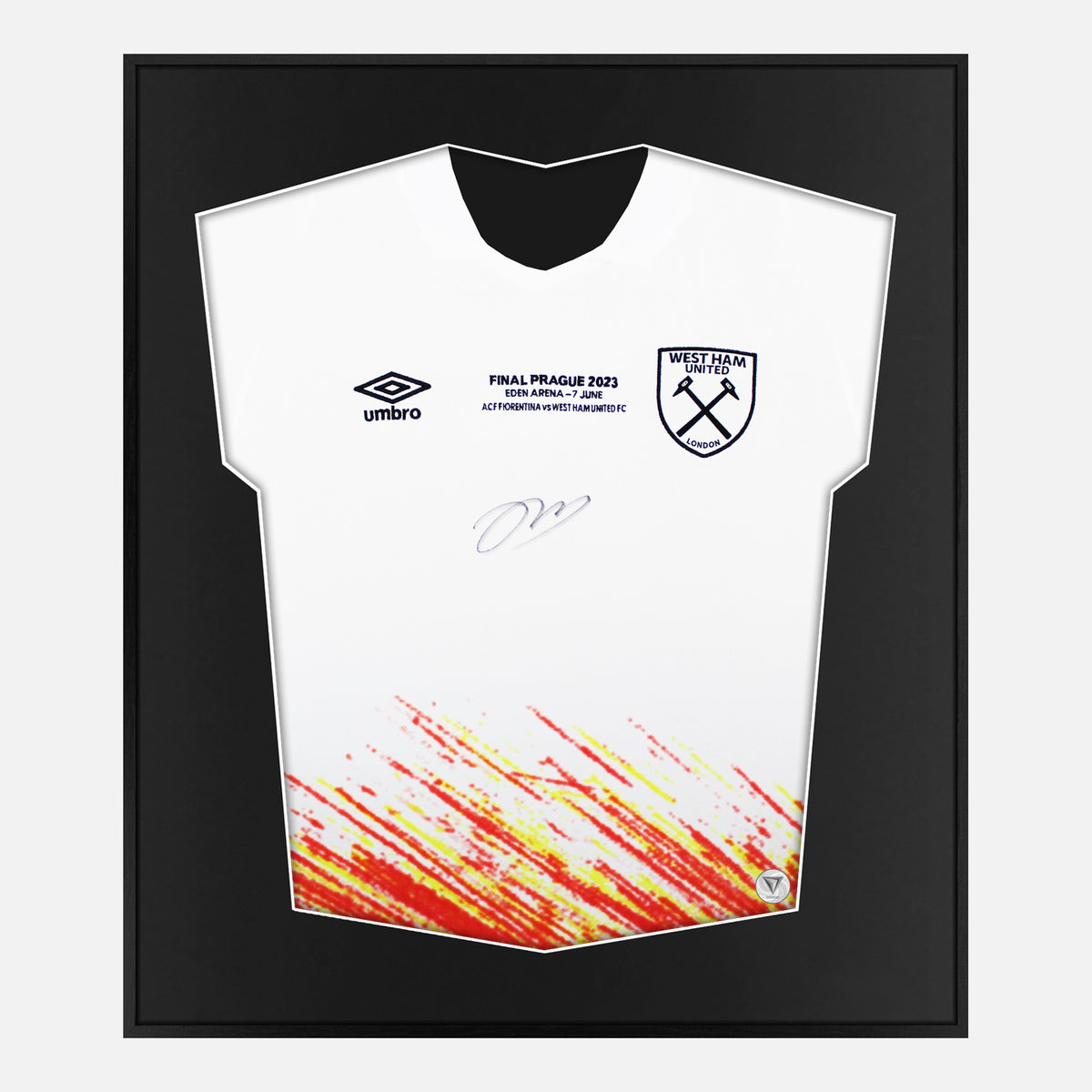 Framed Bowen Signed Shirt, Third away, West Ham European Final [Lite] — Authentic signature with NFC and COA | The Vault