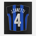 Framed Javier Zanetti Signed Shirt, Internazionale Milano Home [Lite]
