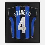 Framed Javier Zanetti Signed Shirt, Internazionale Milano Home [Lite]