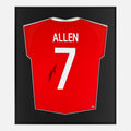 Framed Joe Allen Signed Shirt, Wales Euro 2016 Semi-Final [Lite]