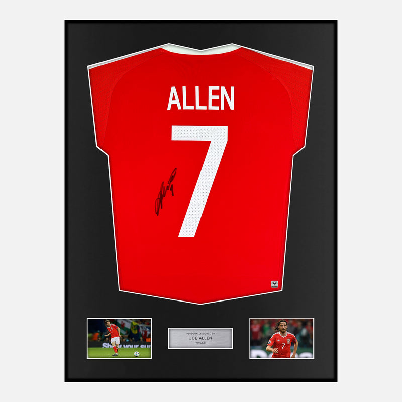 Wales Football Kit Wales Euro 2016 Jersey Framed Joe Allen Signed