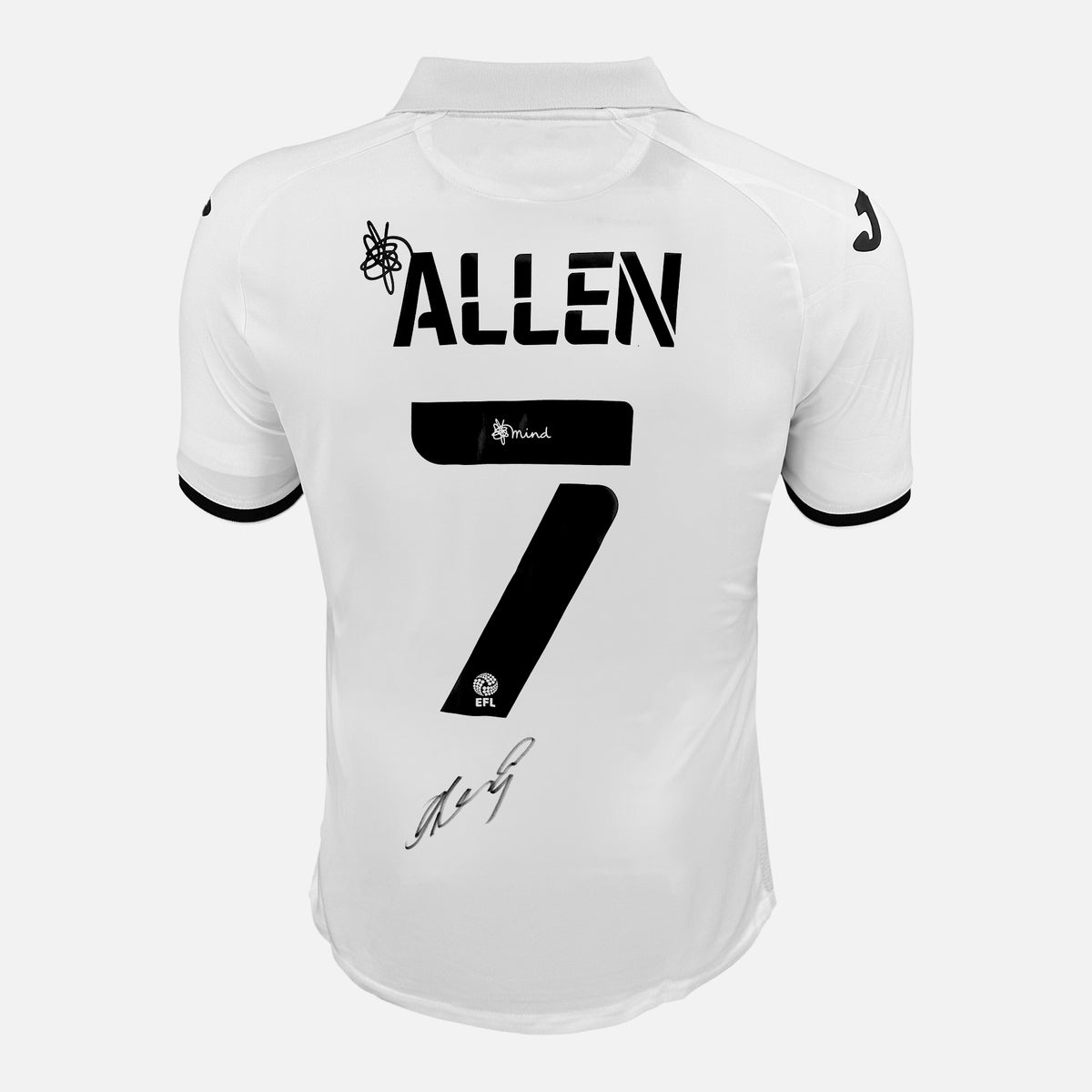 Joe Allen Signed Swansea City Shirt 2022-23 Home [7] — Swansea City signed shirt from the 2022 to 2023 season | The Vault