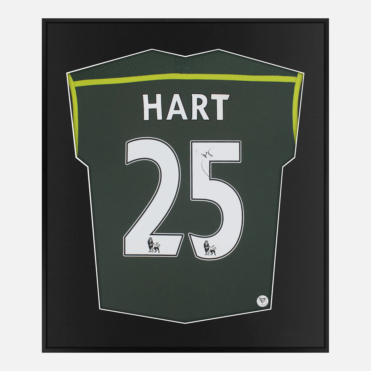Framed Joe Hart Signed Shirt, Manchester City Goalkeeper [Lite] — Authentic signature with NFC and COA | The Vault
