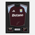 Framed John McGinn Signed Aston Villa Shirt 2024-25 Authentic [Classic]