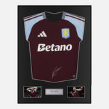Framed John McGinn Signed Aston Villa Shirt 2024-25 Authentic [Classic]