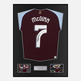 Framed John McGinn Signed Aston Villa Shirt 2024-25 Home [Classic]