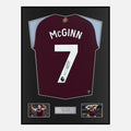 Framed John McGinn Signed Aston Villa Shirt 2024-25 Home [Classic]