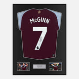 Framed John McGinn Signed Aston Villa Shirt 2024-25 Home [Classic]
