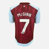 Framed John McGinn Signed Aston Villa Shirt 2023-24 Home [Modern]