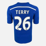 Framed Terry Signed Shirt, Chelsea 2014-15 Home [Mini]