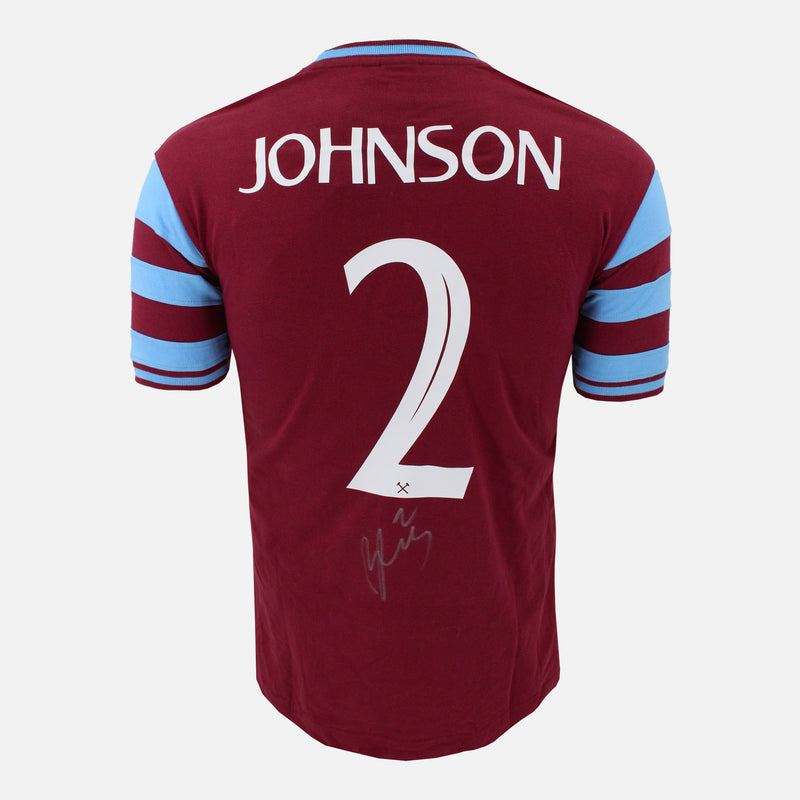 Framed Ben Johnson Signed West Ham United Shirt Fan Home [Mini]