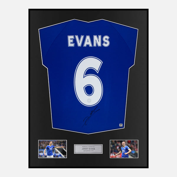 Framed Jonny Evans Signed Leicester City Shirt [Modern]