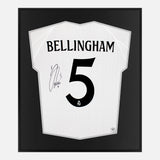 Framed Bellingham Signed Shirt, Rare Autograph, Real Madrid Home [Lite]