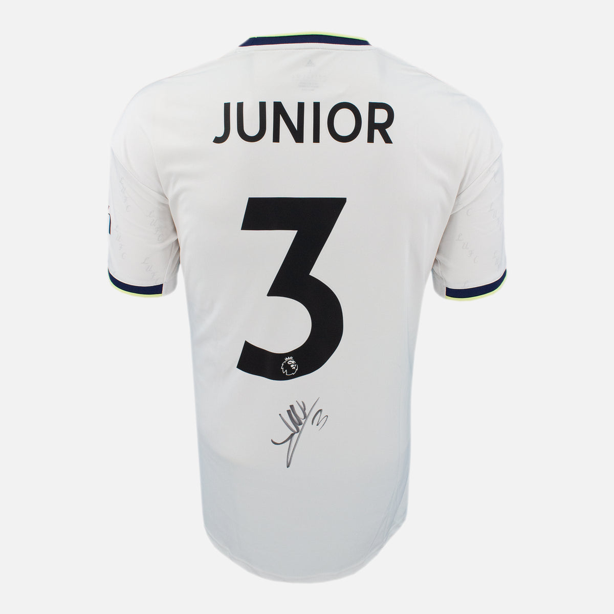 Junior Firpo Signed Leeds United Shirt 2022-23 Home [3] — Leeds United signed shirt from the 2022 to 2023 season | The Vault