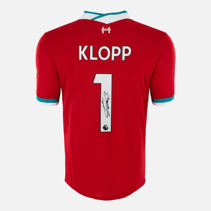 Framed Signed Klopp Liverpool Shirt, Red 2020-21 [Lite]