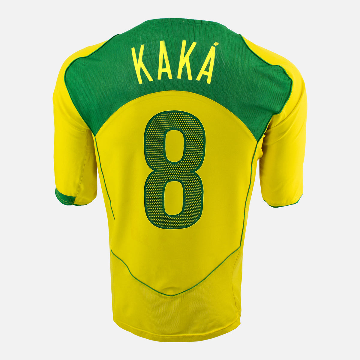 2004-06 Brazil Home Shirt Kaka 8 [Good] L — Verified official Brazil shirt, condition graded | The Vault
