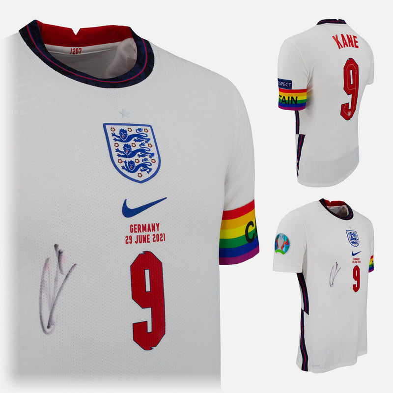 Harry Kane Match Issue & Signed England Shirt Euro 2020 v Germany [9]