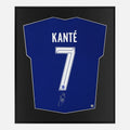 Framed Kante Signed Shirt, Chelsea, Blue Home [Lite]
