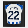 Framed Kaoru Mitoma Signed Shirt, Brighton & Hove Albion Home [Lite]