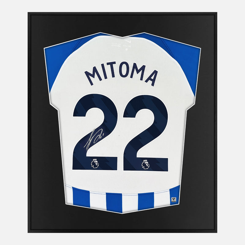 Framed Kaoru Mitoma Signed Shirt, Brighton & Hove Albion Home [Lite]