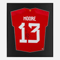 Framed Kieffer Moore Signed Shirt, Wales World Cup [Lite]