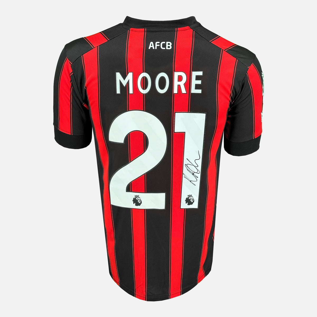 Kieffer Moore Signed Bournemouth Shirt 2023-24 Home [21] — Bournemouth signed shirt from the 2023 to 2024 season | The Vault