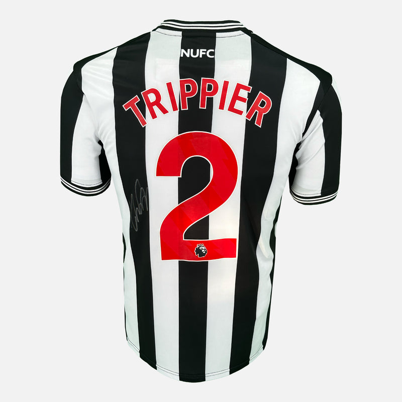 Framed Trippier Signed Newcastle Shirt, Black/White Home [Mini]