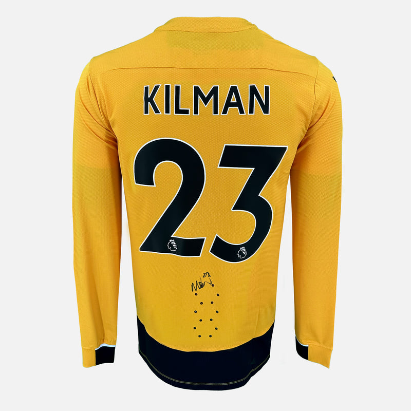 Framed Max Kilman Signed Wolves Shirt 2022-23 Home [Modern]