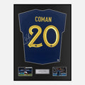 Framed Kingsley Coman Signed France Shirt 2022 World Cup [Classic]