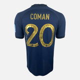 Framed Kingsley Coman Signed France Shirt 2022 World Cup [Modern]