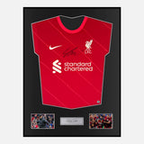 Framed Jurgen Klopp Signed Liverpool Shirt 2021-22 Home [Modern]