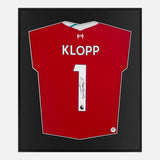 Framed Signed Klopp Liverpool Shirt, Red 2020-21 [Lite]