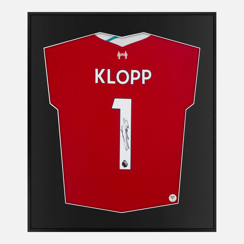 Framed Signed Klopp Liverpool Shirt, Red 2020-21 [Lite]