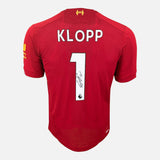 Framed Jurgen Klopp Signed Liverpool Shirt 2019-20 Home [Modern]
