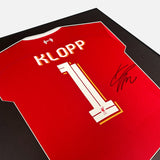 Framed Signed Jurgen Klopp Liverpool Shirt 2023-24 Home [Classic]