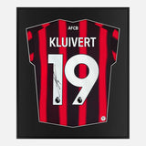 Framed Justin Kluivert Signed Shirt, AFC Bournemouth Home [Lite]