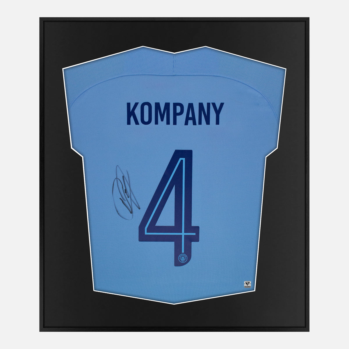 Framed Kompany Signed Shirt, Manchester City Centurions [Lite] — Authentic signature with NFC and COA | The Vault