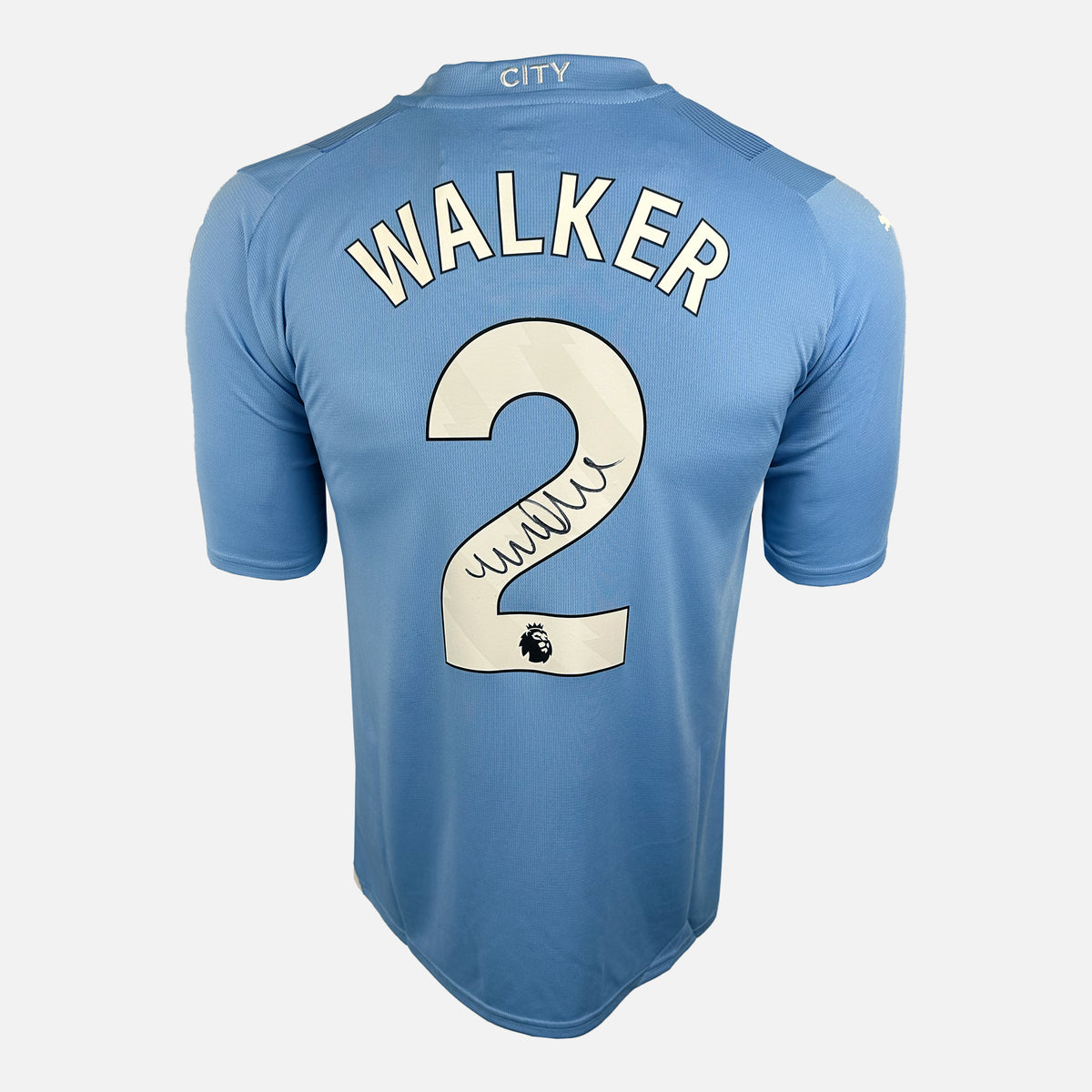 Kyle Walker Signed Manchester City Shirt 2023-24 Home [2] — Manchester City signed shirt from the 2022 to 2023 season | The Vault
