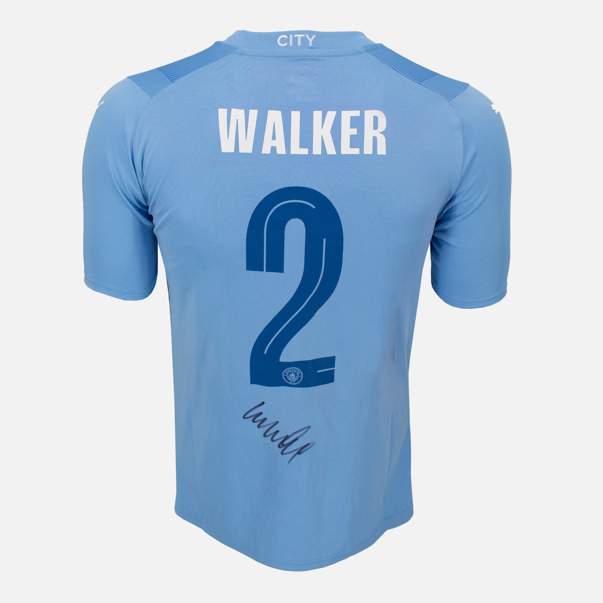 Kyle Walker Signed Manchester City Shirt 2023-24 Puma [2] — Manchester City signed shirt from the 2023 to 2024 season | The Vault