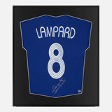 Framed Frank Lampard Signed Chelsea Shirt 2020-21 Home [Mini]