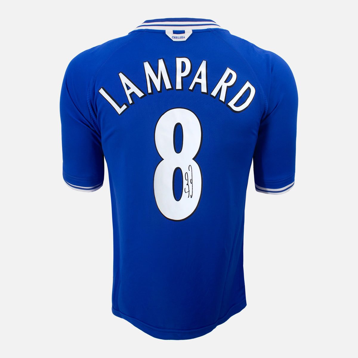 Frank Lampard Signed Chelsea Shirt Home [8] — Official Chelsea shirt signed by Frank Lampard | The Vault